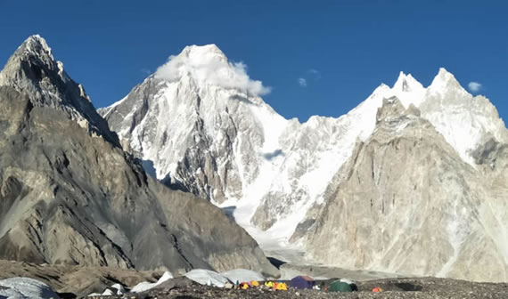 Gasherbrum VI  Peak view from base camp